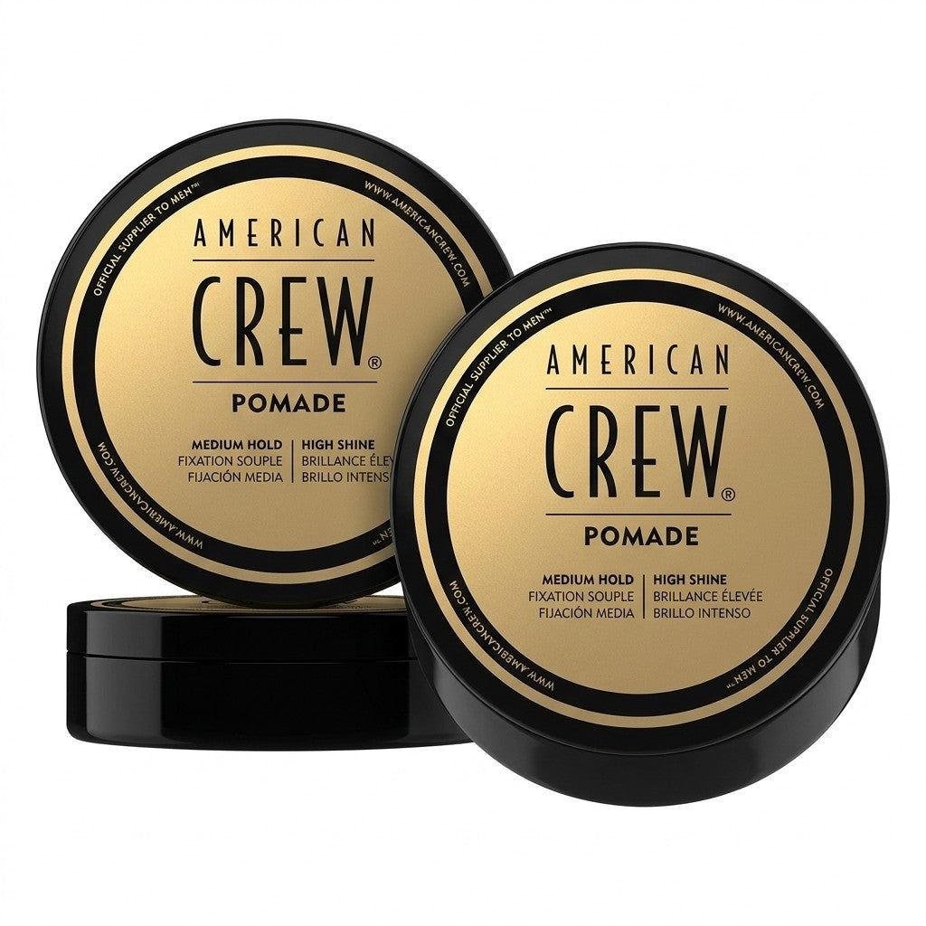 American Crew Pomade 2 Pack Men's Hair Styling Medium Hold High Shine 3oz Each