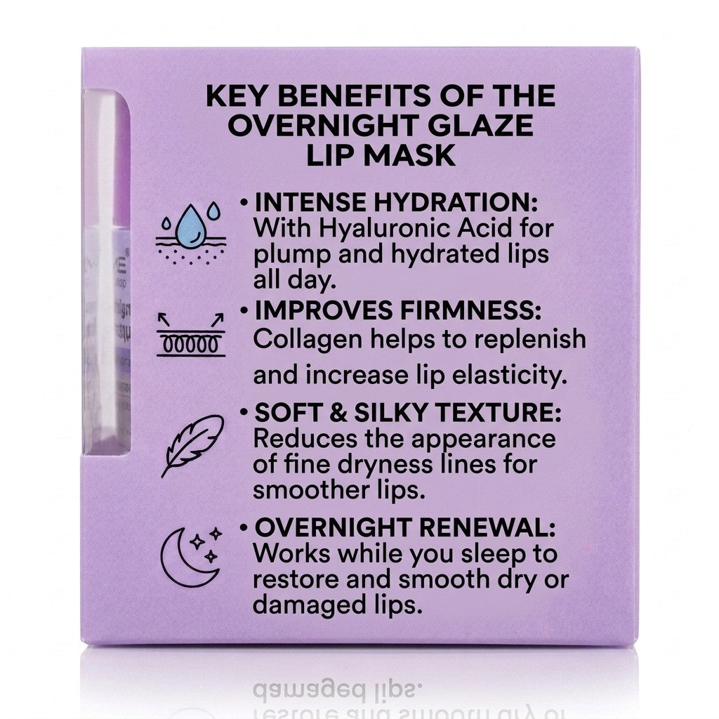 The Crème Shop BT21 Sugar Grape Overnight Glaze Lip Masque Collagen HA 20g