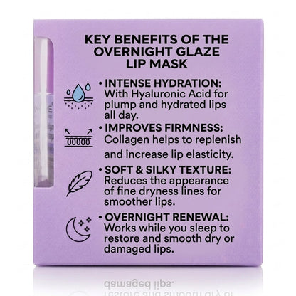 The Crème Shop BT21 Sugar Grape Overnight Glaze Lip Masque Collagen HA 20g