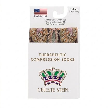 Celeste Stein Therapeutic Compression Socks, 8-15 mmHg, Black Versache