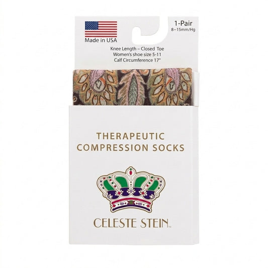 Celeste Stein Therapeutic Compression Socks, 8-15 mmHg, Black Versache