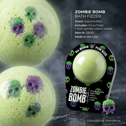 Da Bomb 2 Pack Halloween Bath Fizzers Boo Bomb Zombie Bomb 3.5oz Surprise Inside