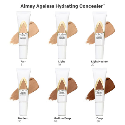 Almay Anti-Aging Concealer, Face Makeup with Hyaluronic Acid 050 Deep 0.37 Fl Oz