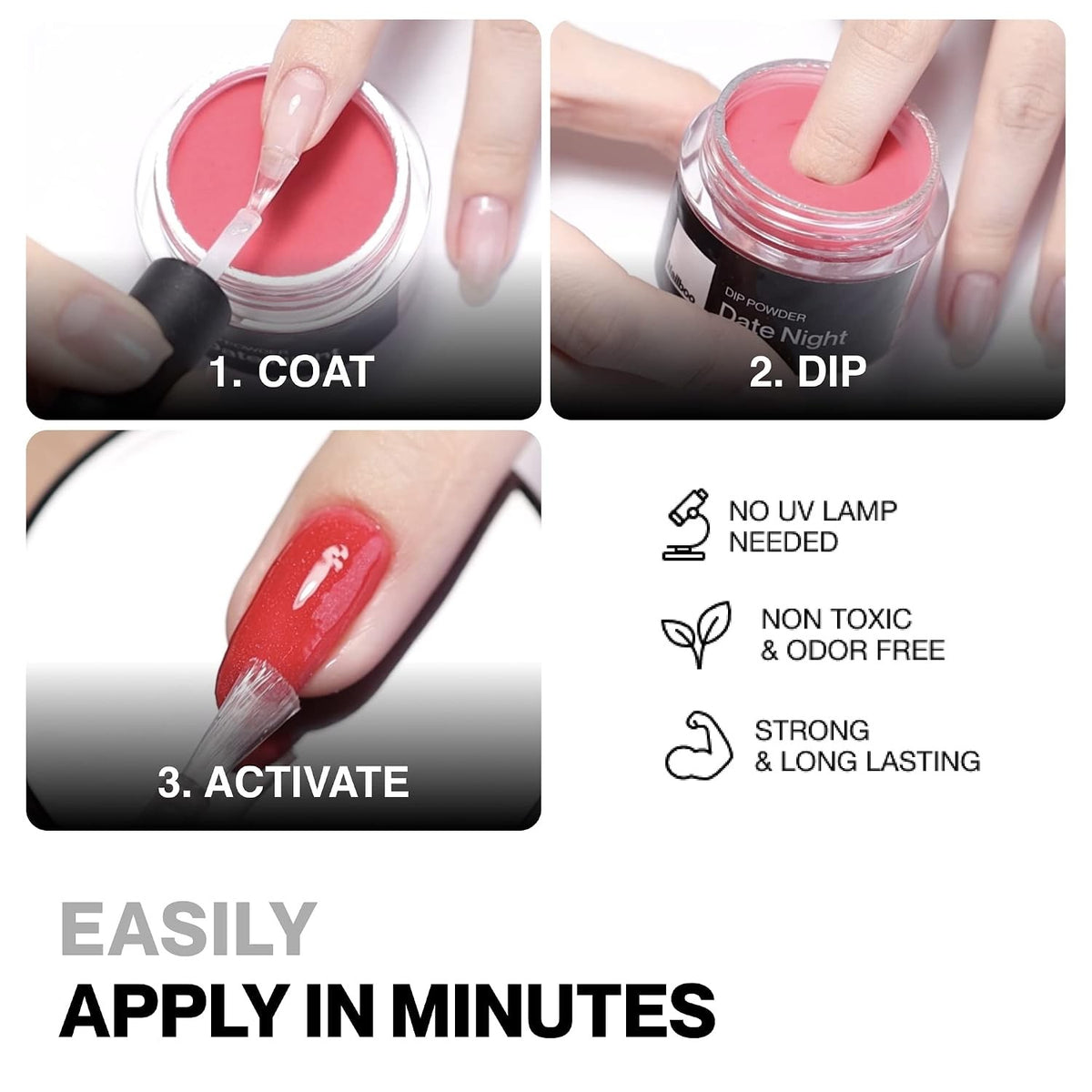 Nailboo Dip Powder for Nails, Wine Time 28gr