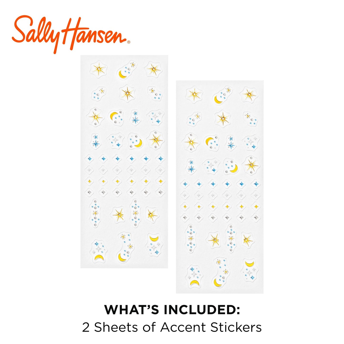 Sally Hansen Salon Effects Nail Accents, Celestial Eclipse, Nail Art Decals, Easy to Use, No Commitment, Use On Nail Polish or Bare Nails, Mix and Match