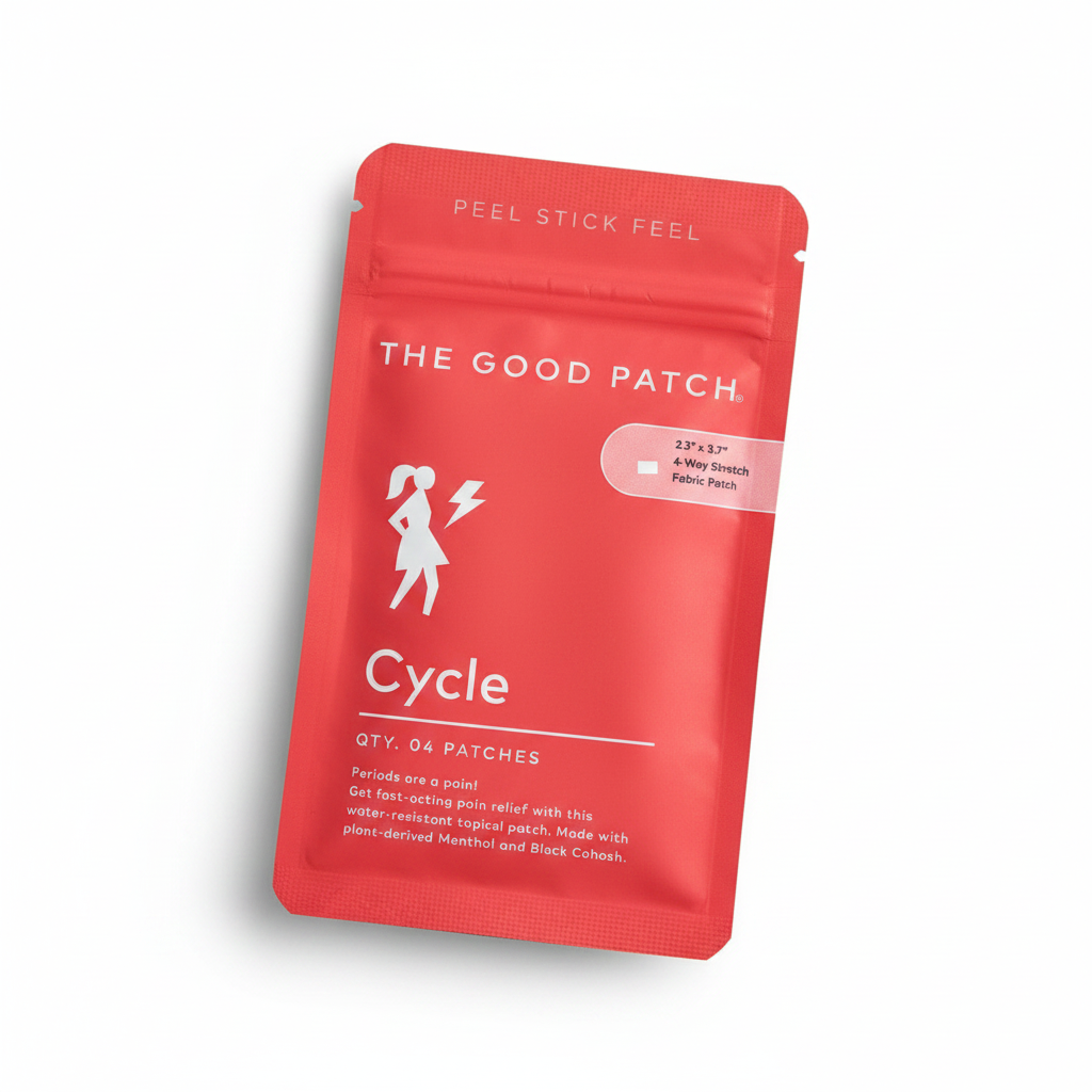 The Good Patch Cycle Period Pain Relief Patch Menthol & Black Cohosh 4 Patches