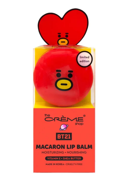 The Creme Shop BT21 Tata Watermelon Macaron Lip Balm Limited Edition K-Beauty