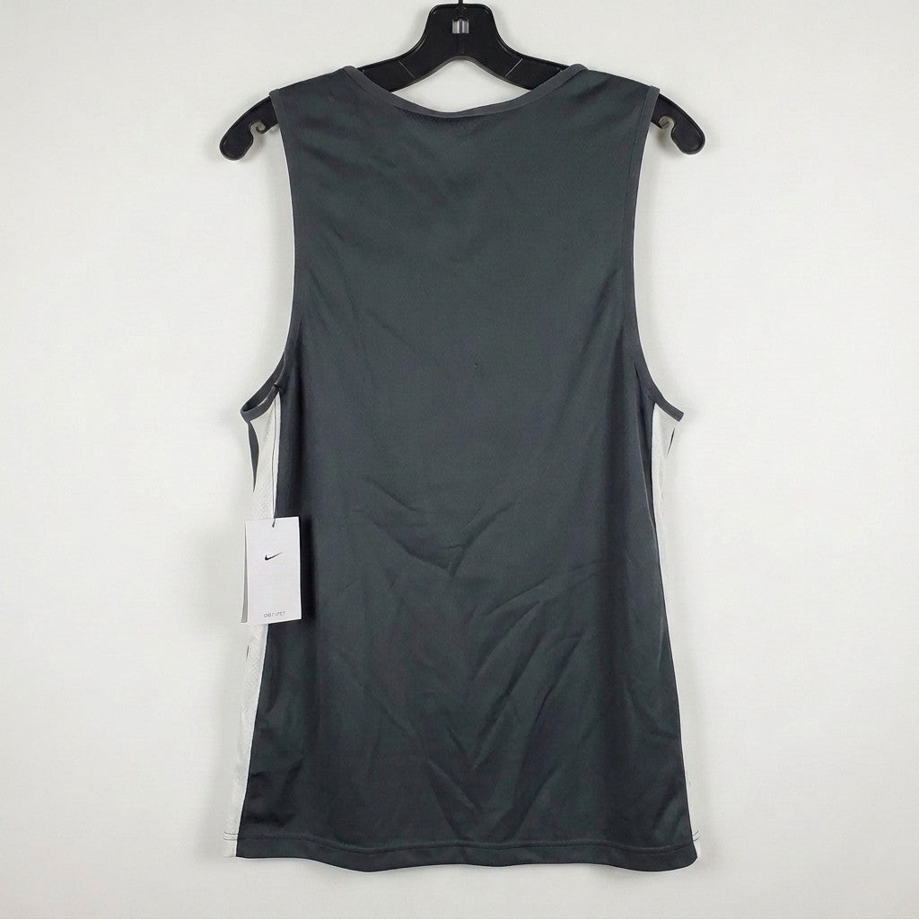 Nike Mens Small Reversible Dri-FIT Tank Top Black White Gym Training Jersey NWT