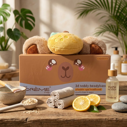 The Crme Shop 3D Teddy Headband for Washing Face, Skincare, Women (Capybara)