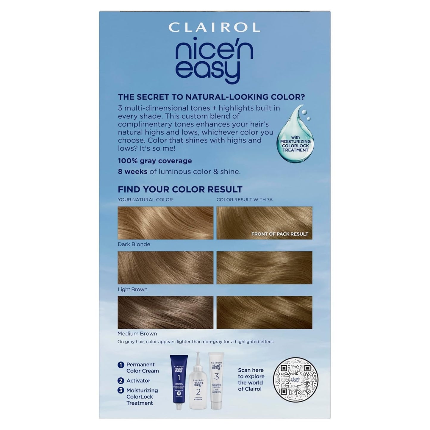 2x Clairol Nice'n Easy Permanent Hair Dye 7C Dark Cool Blonde Gray Coverage