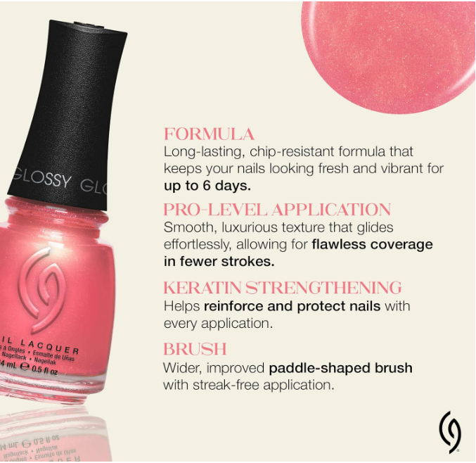 China Glaze CG Nail Lacquer Moment in Sunset Coral Pink Nail Polish Quick Dry Chip Resistant Shimmer Glossy Finish for Salon DIY Manicure 0 5 fl oz