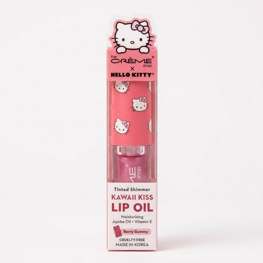 THE CRÈME SHOP X HELLO KITTY KAWAII KISS SHIMMER LIP OIL - BERRY GUMMY FLAVORED