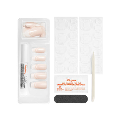 Sally Hansen Perfect Manicure Press On Nails, Coffin Shape, On Pointe French Man