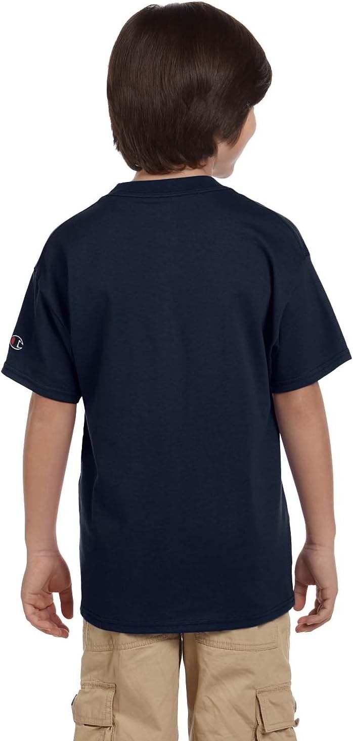 Champion Boys Little Big Boys Short Sleeve Jersey Tee, Navy, Small