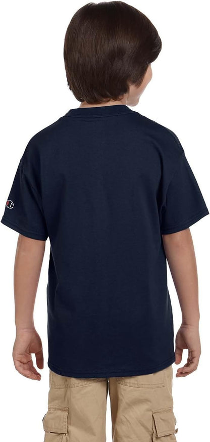 Champion Boys Little Big Boys Short Sleeve Jersey Tee, Navy, Small
