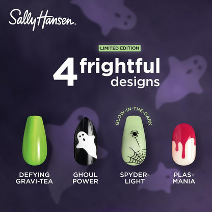 Sally Hansen Salon Effects® Perfect Manicure, Spyder-Light, Press On Nails, Non-Damaging Adhesive Tabs, File, and Alcohol Pad Included