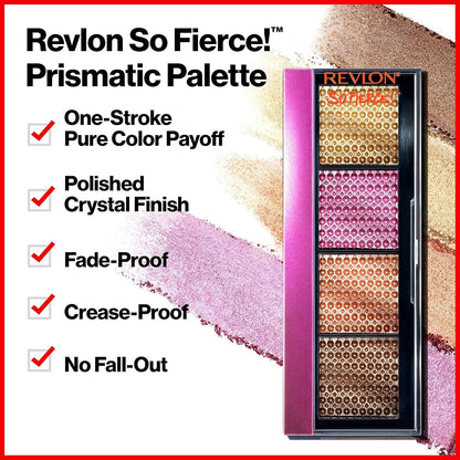 Revlon So Fierce! Prismatic Shadow Palette, 964 Clap Back, 0.21 oz | Ultra-cream