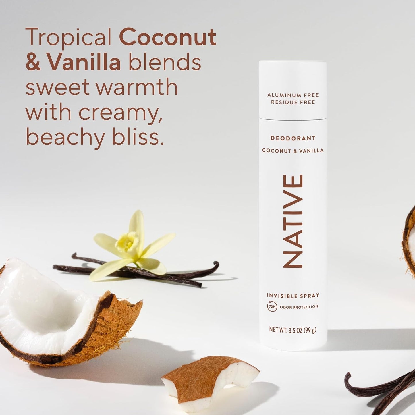 Native Deodorant & Body Spray, Coconut & Vanilla, Quick Drying, 3.5 oz