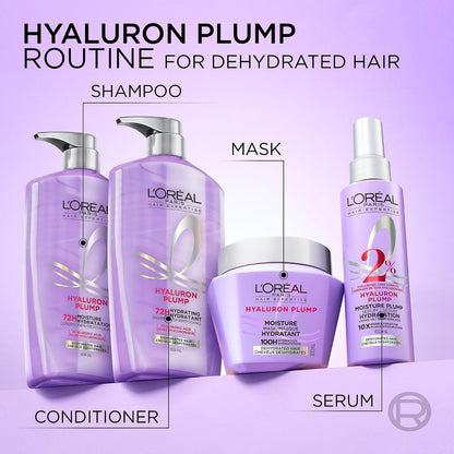 L'Oreal Paris Elvive Hyaluron Plump Hydrating Conditioner for Dehydrated 785 ml