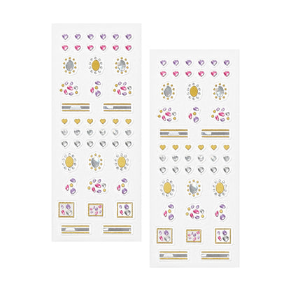 Sally Hansen Salon Effects Nail Accents | Easy to Use, No Commitment, Mix and Match Designs | Nail Art Decals for Polish or Bare Nails | Princess Cut | Heart Shaped and Jewel Designs