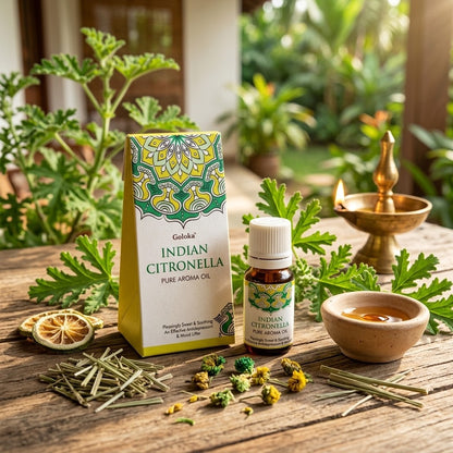 Goloka Indian Citronella Pure Aroma Oil Aromatherapy Diffuser Fragrance