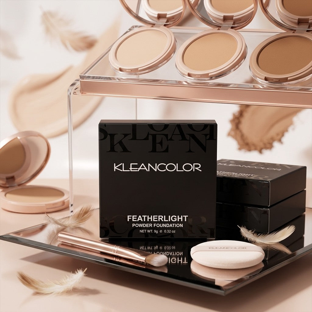 KleanColor FeatherLight Powder Foundation PP2834 Porcelain Matte Full Coverage Makeup
