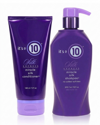 It's A 10 Miracle Silk Express Shampoo 10 Oz & Conditioner 5 Oz Hair Care Kit