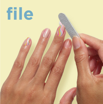 Sally Hansen Salon Effects Nail Strips | No UV Light Needed, No Dry Time, Long-Lasting, Non-Damaging | 32 Nail Strips, 1 Cuticle Stick, Nail File, Prep Pad | Call of Blue-ty