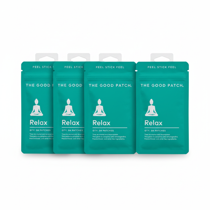 The Good Patch Relax 16 Patches (4 Pack) Ashwagandha Passionflower Stress Relief