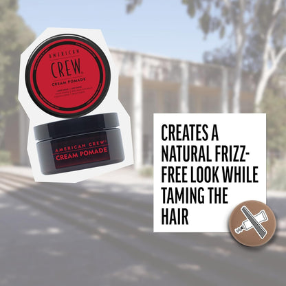 American Crew Men's Hair Cream Pomade, Like Styling Gel with Light Hold 3 oz