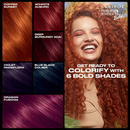 Clairol Natural Instincts Bold Permanent Hair Dye, BL28 Blue Black Colibri 1Pack