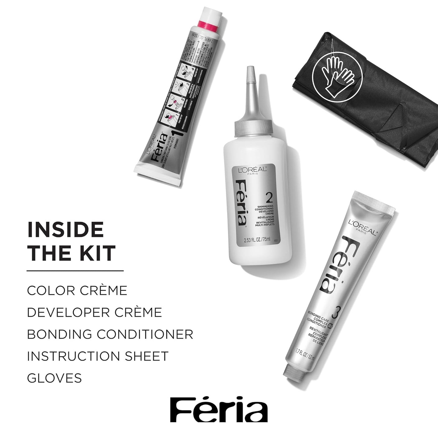 L Oreal Paris Feria Multi Faceted Shimmering Permanent Hair Color Smokey Silver Pack of 1 Hair Dye Kit