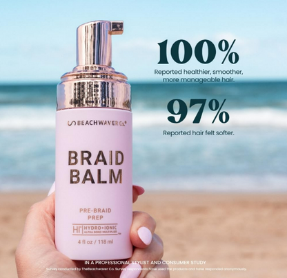 The Beachwaver Co. Braid Balm Pre-Braid Prep - Full Size (4 Fl Oz)  Frizz-Taming