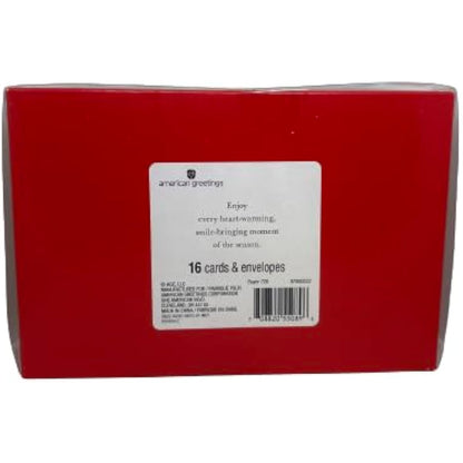American Greetings Christmas Holiday Cards with Envelopes - 4 3/4" x 7 1/4" (Merry Christmas - 16 Ct)