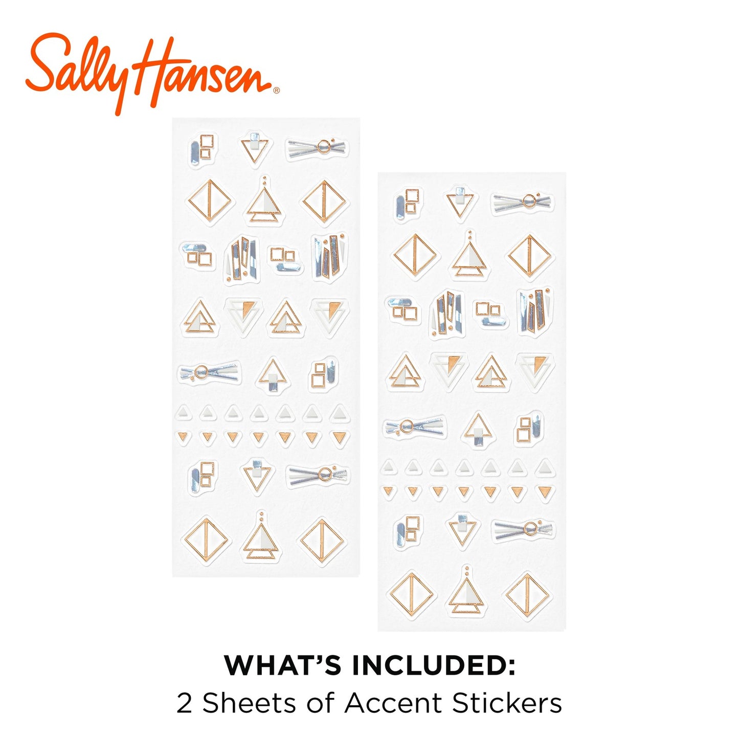 Sally Hansen Salon Effects Nail Accents, Glam Geometric, Nail Art Decals, Easy to Use, No Commitment, Use On Nail Polish or Bare Nails, Mix and Match