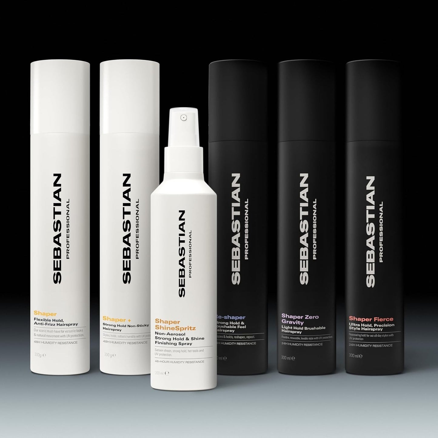 Sebastian Professional Shaper Plus Hairspray 50 VOC Humidity Resistant Extra Hold Non Sticky Hairspray, 10.6oz