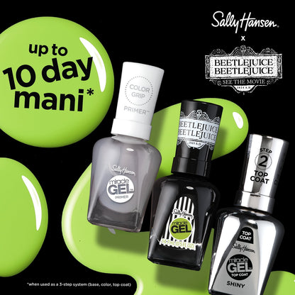 Sally Hansen Miracle Gel Beetlejuice 934 The Afterlife Black Nail Polish 0.5oz