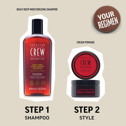 American Crew Men's Hair Cream Pomade, Like Styling Gel with Light Hold 3 oz
