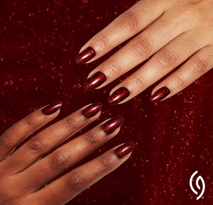 China Glaze CG Nail Lacquer Ruby Pumps – Deep Red Glitter Quick Dry 0.5 fl oz