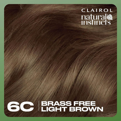 Clairol Natural Instincts Demi-Permanent Hair Dye, 6C Light Brown | Ammonia‑Free