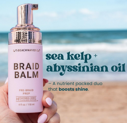 The Beachwaver Co. Braid Balm Pre-Braid Prep - Full Size (4 Fl Oz)  Frizz-Taming