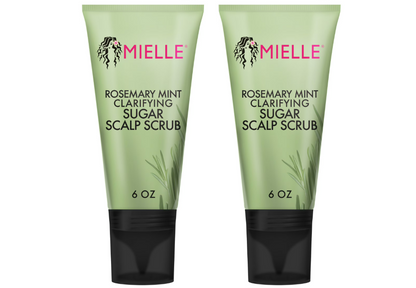 2 pack Mielle Rosemary Mint Clarifying Sugar Scalp Scrub - 6 oz