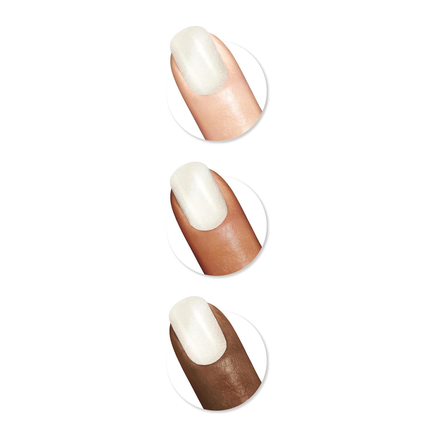 Sally Hansen Miracle Gel Snow Day Long Lasting Gel Like Formula No UV Lamp Needed White Glitter Nail Polish
