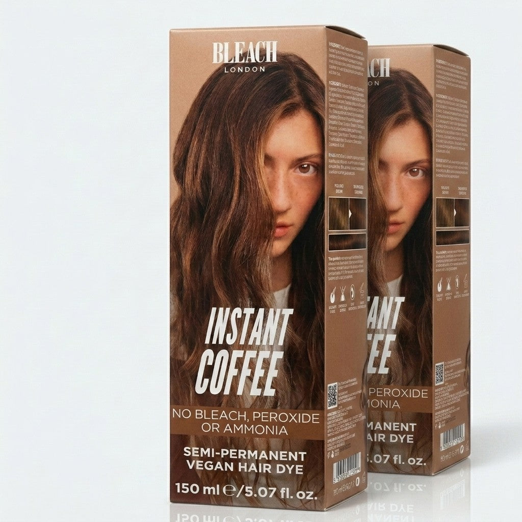 2 Pack Bleach London Semi Permanent Vegan Hair Dye Instant Coffee 150ml