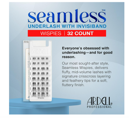 2 Pack Ardell Seamless Underlash Wispies Lash Clusters 32ct Invisiband
