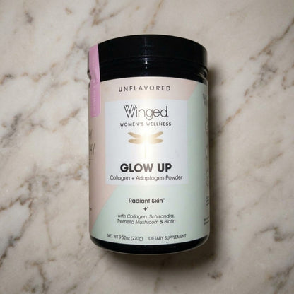 Winged Wellness Glow Up Collagen Powder for Women 25 Servings