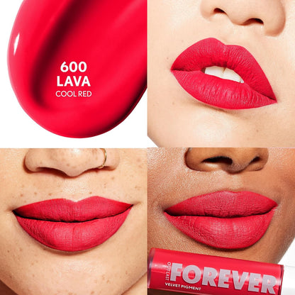 CoverGirl Outlast Forever Velvet Pigment, 600 Lava, Matte Lipstick Vegan Formula