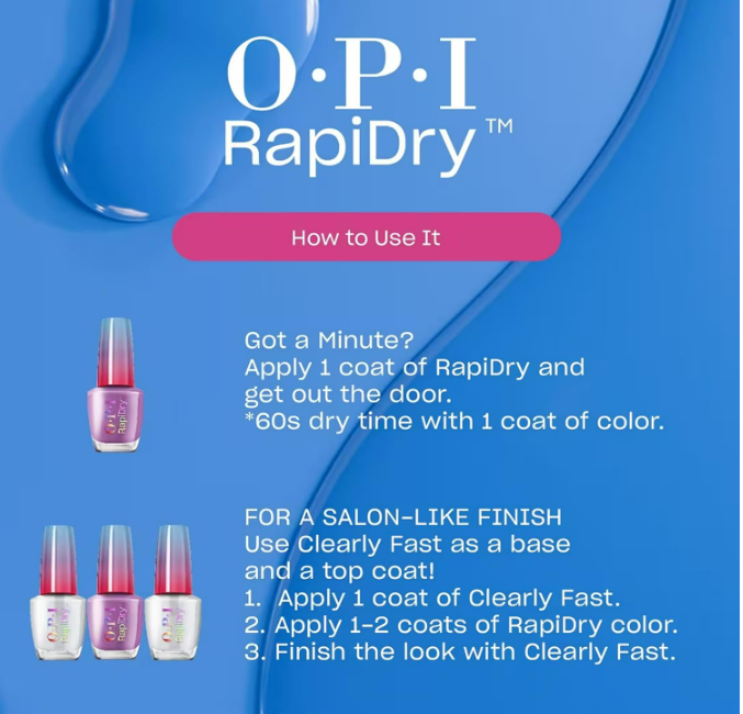 OPI RapiDry Quick Dry Nail Polish Colors & Clear Coat | Ring the Alarm | RD0013