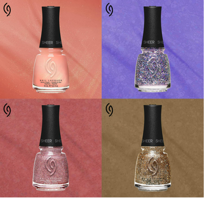 China Glaze CG Nail Lacquer Fairy Dust – Fine Silver Glitter, Quick Dry 0.5 floz