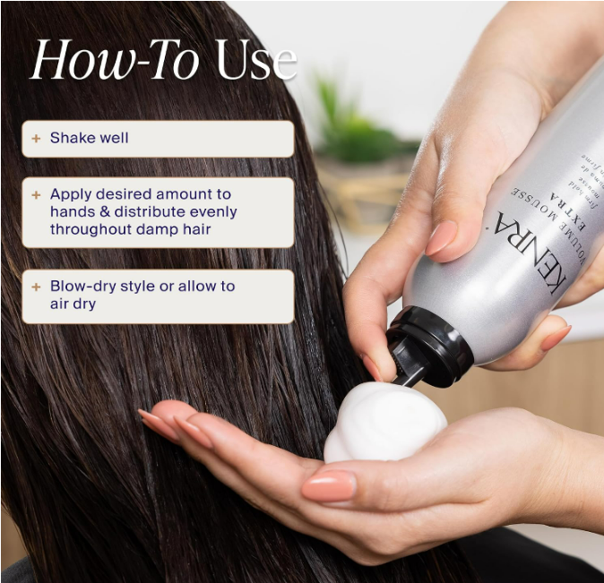 Kenra Volume Mousse Extra 17 | Firm Hold Mousse | Non-drying, Non-flaking 8 floz